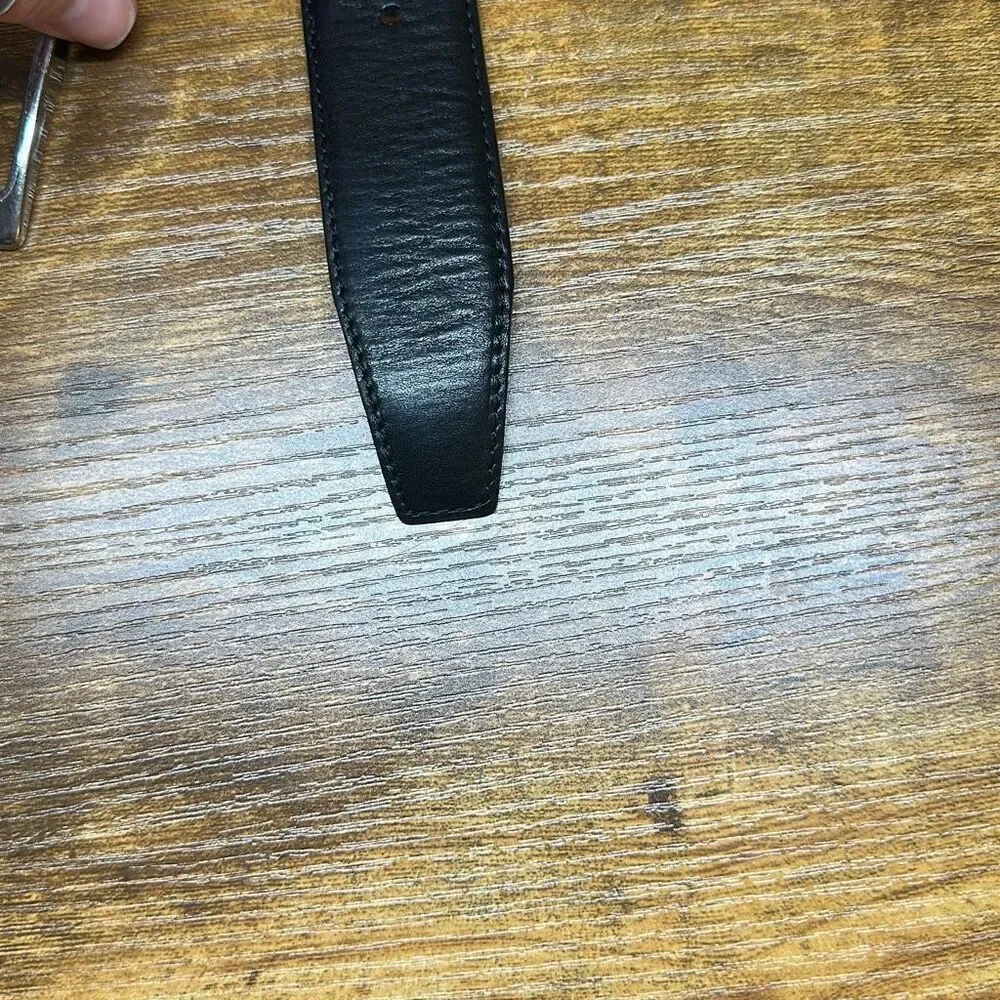 Mens Reversible Leather Black Brown Belt‎ Made in Italy 10683